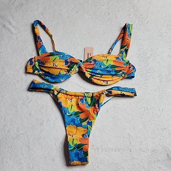 2555 NWT Jimmi Swim Macarena Set Size Medium - Picture 3 of 10